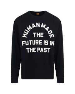 Human Made "THE FUTURE IS IN THE PAST" black long sleeve t-shirt