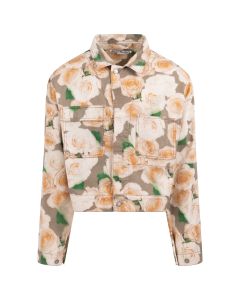 Acne Studios Opah Rose print denim jacket 