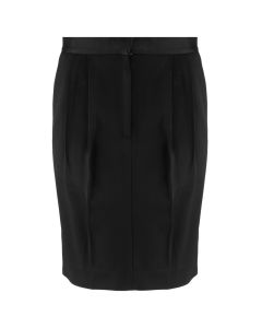 Celine satin waist black pleated skirt
