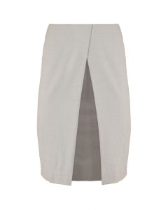 Hermes overlap grey midi skirt