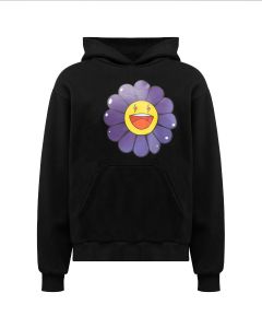 J Balvin x Takashi Murakami ©TM/KK flower black hoodie