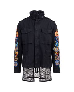 Off-White "Moving Still" multi-patch M65 military jacket